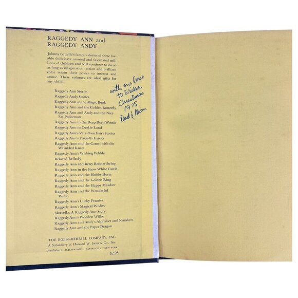 Raggedy Anns Lucky Pennies Childrens Hardcover Book Johnny Gruelle 1959 Rag Doll - Picture 5 of 12